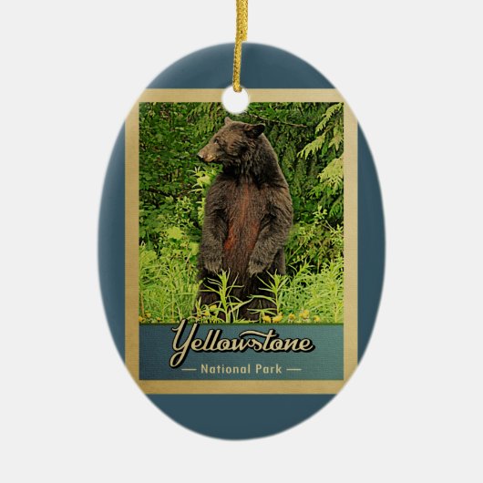  Beer Yellowstone National Park Keramisch Ornament (Voorkant)