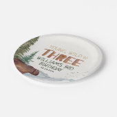 Beer-Young Wild en Drie jongens 3e verjaardag Papieren Bordje (Gekanteld)