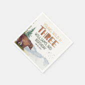 Beer-Young Wild en Drie jongens 3e verjaardag Servet (Hoek)