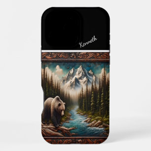 Beer Zalm kijken in Mountain Stream iPhone 16 Pro Max Hoesje