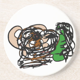 Beer Zandsteen Onderzetter