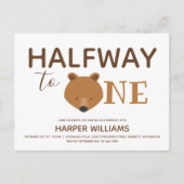 Beer Zes maanden Baby halve dag Uitnodiging Briefkaart (Voorkant)