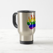 Beer zwaaien regenboogvlag Nat &Schoon uitzicht -  Reisbeker (Voorkant links)