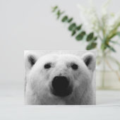 Beer zwart-wit briefkaart (Staand voorkant)