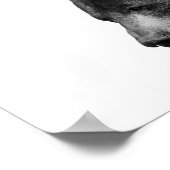 Beer Zwart Wit  Houten Huis Babykamer Foto Poster (Hoek)