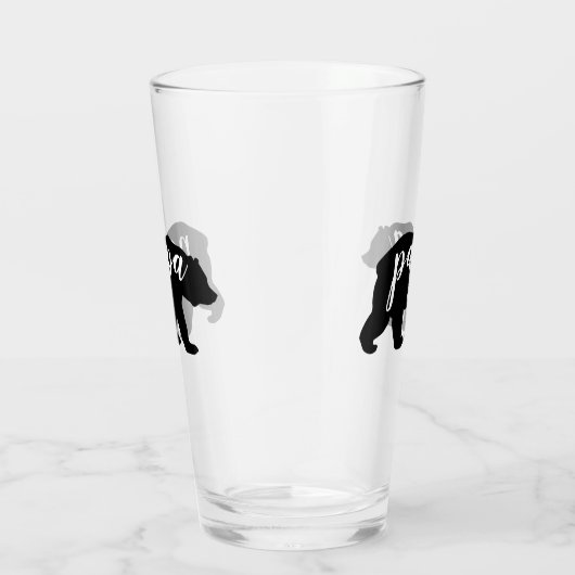 Beer zwart-wit papier glas (Rechts)