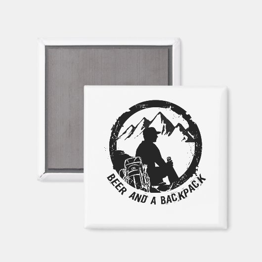BeerAndaRugzak Bier Koelkast Magneet (Voorkant / Achterkant)