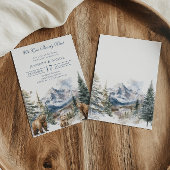 Beeravontuur Winter Sneeuwberg  Baby Shower Kaart