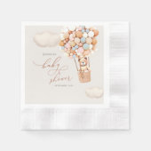 Beerballonnen Baby Shower Papieren Servetten (Voorkant)