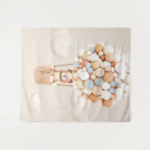 Beerballonnen Blauwe Virtuele Achtergrond voor Bab Wandkleed (Voorkant (horizontaal))