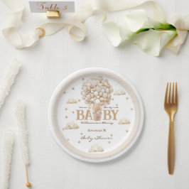 Beerballonnen kunnen witte beige babyshower nauwel papieren bordje