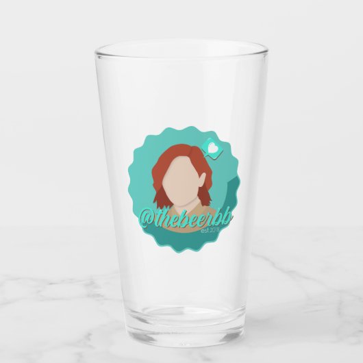 Beerbb Face Logo Pint Glass Glas (Voorkant)