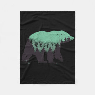 Beerbos Natuur Grizzly Wandel Outdoor Jacht Fleece Deken