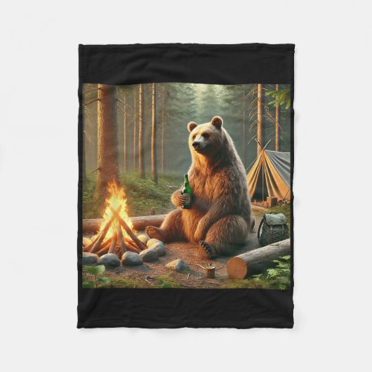 Beercamping fleece deken (Voorkant)
