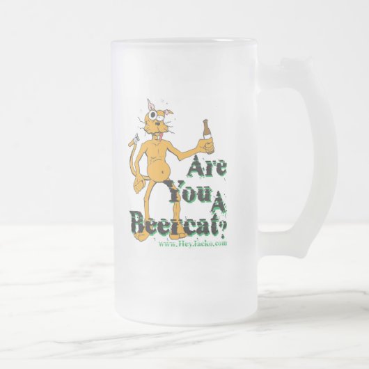 Beercat Frosted Stein Matglas Bierpul (Rechts)
