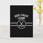 Beercompetitie Legenda IJshockey Inline Grappige S Kaart (Gele Bloem)