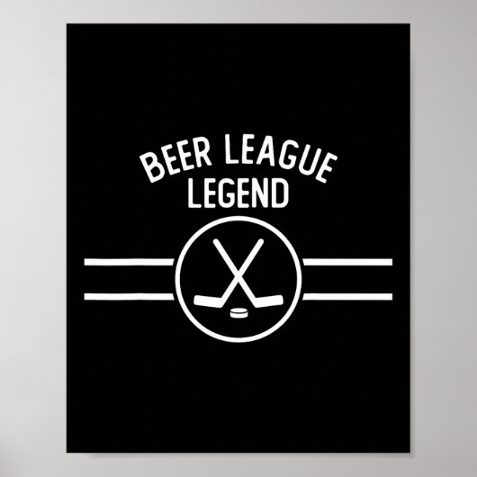 Beercompetitie Legenda IJshockey Inline Grappige S Poster (Voorkant)
