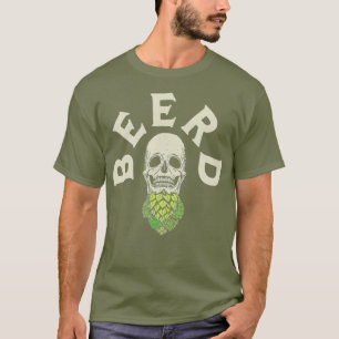 Beerd Hop Schedel Baard voor Bearded Craft Beer T-shirt