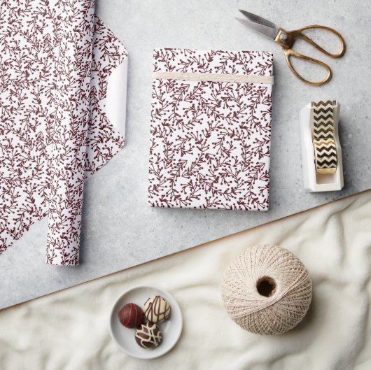 Beeren, bordeauxrot. cadeaupapier (Crafts)
