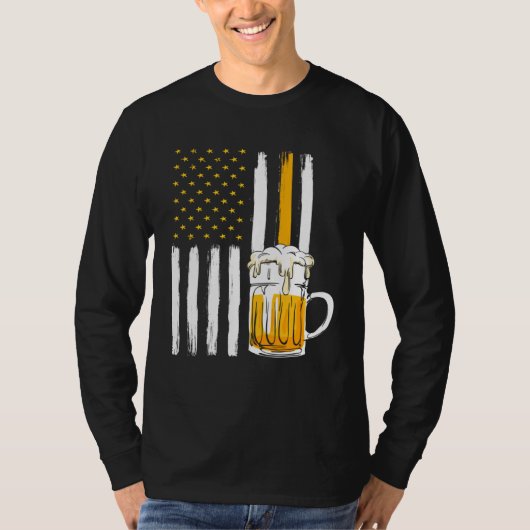 Beerfest Beer Brewery Beerfest American Flag T-shirt (Voorkant)