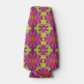 Beerflesje Koelbloemen patroonkunst Flesjeskoeler (Voorkant)