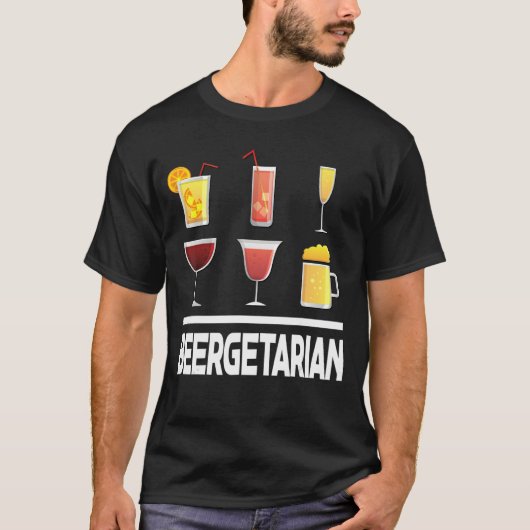 Beergetarian Graphic Homebrouwerij Winemaking Brew T-shirt (Voorkant)