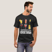 Beergetarian Graphic Homebrouwerij Winemaking Brew T-shirt (Voorkant volledig)