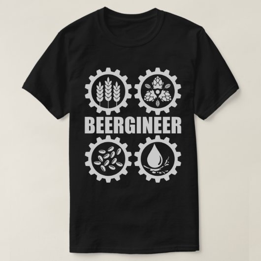 Beergineer Homebrew Thuisbrouwerij Bierbrouwerij T-shirt (Design voorkant)