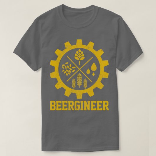 Beergineer Homebrew Thuisbrouwerij Bierbrouwerij T-shirt (Design voorkant)