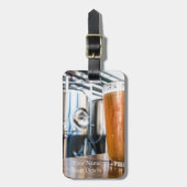 Beerglas in microbrouwerij bagagelabel (Voorkant verticaal)