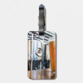 Beerglas in microbrouwerij bagagelabel (Achterkant verticaal)