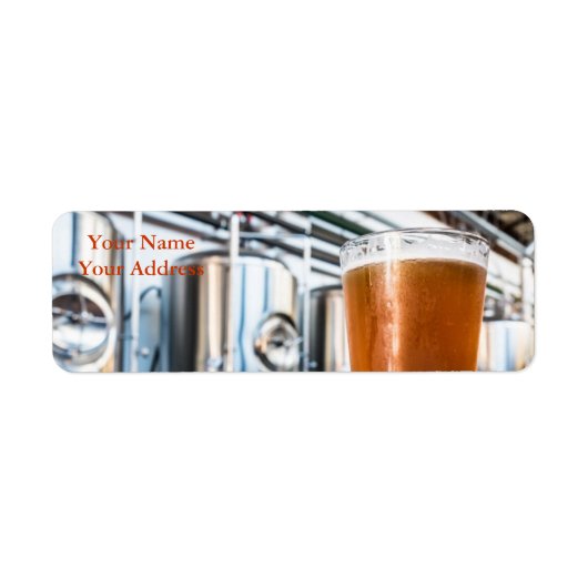 Beerglas in microbrouwerij etiket (Voorkant)