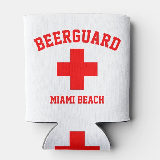 Beerguard Lifeguard personaliseren Blikjeskoeler (Achterkant)
