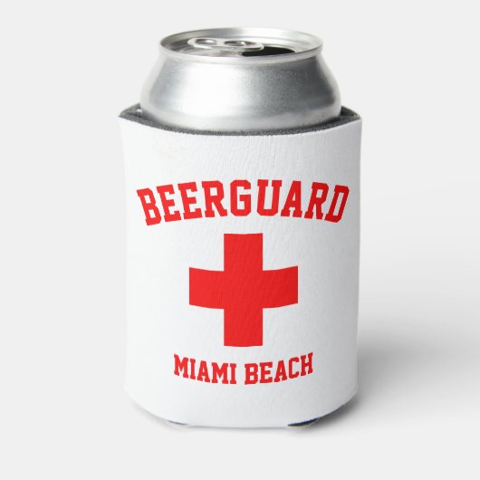 Beerguard Lifeguard personaliseren Blikjeskoeler (Blikje Achterkant)