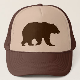 Beerhoed Grizzlybeer Bruine Silhouet Trucker Pet