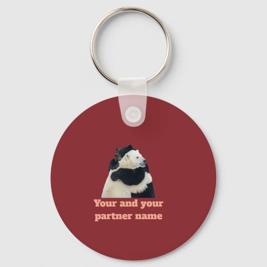 Beerhug Liefde (Aanpasbaar) Sleutelhanger (Voorkant)