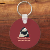 Beerhug Liefde (Aanpasbaar) Sleutelhanger (Voorkant)
