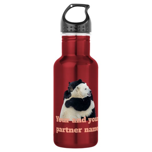 Beerhug Liefde (Aanpasbaar) Waterfles (Voorkant)