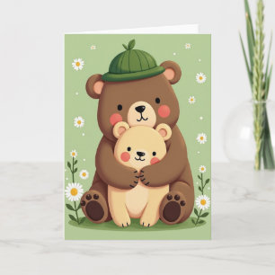 Beerhugs Knuffelige Welp Liefde Kaart
