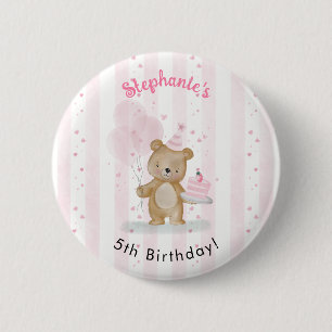 Beerige Verjaardag Ronde Button 5,7 Cm