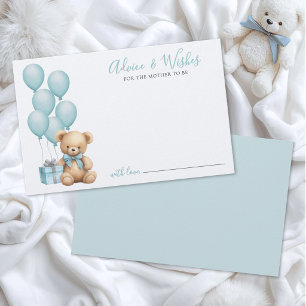 Beerkaart met advies en wensen voor een babyshower