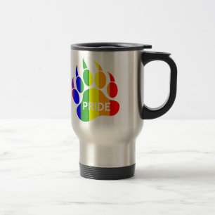 Beerklauw regenboogvlag netjes en schoon uiterlijk reisbeker