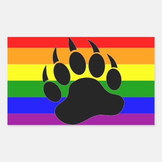 Beerklauw Regenboogvlag - Sticker (Voorkant)