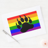 Beerklauw Regenboogvlag - Sticker (Envelop)
