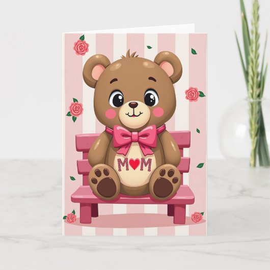 Beerknuffel Moederliefde Dag Kaart (Voorkant)
