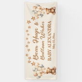 Beerknuffels ballonwensen baby shower spandoek (Verticaal)