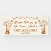 Beerknuffels ballonwensen baby shower spandoek (Horizontaal)
