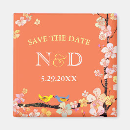 Beerlentevogels Achtertuin bruiloft sparen Datum Magneet