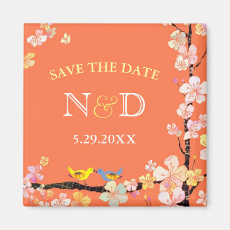 Beerlentevogels Achtertuin bruiloft sparen Datum Magneet