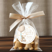 Beerlijk Wacht Neutrale Knuffelbeer Baby Shower St Ronde Sticker
